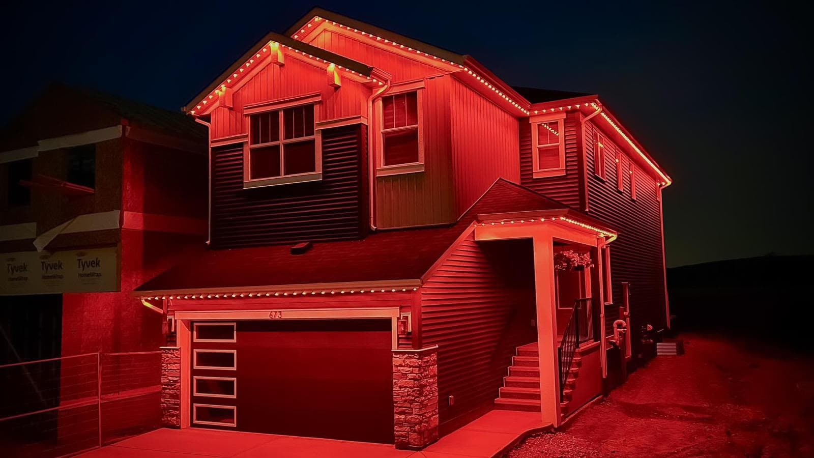 Christmas Light Installation by Infinity Lighting in Edmonton